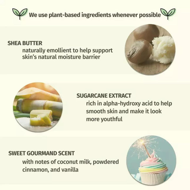 HEMPZ Buttercream Cake Daily Moisturizing Cream, Shea Butter, Agave, Rice, Oat 500ml Hand & Body Moisturizer Hemp Seed Oil