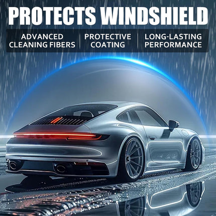 EINESUN 120ml Automotive Oil Film Cleaning Brush for Car Windows, Clear Vision Glass Cleaner, Windshield Cleaner, Anti-Rain Fog Cleaning Glass Brush with Refill, Improves Clarity