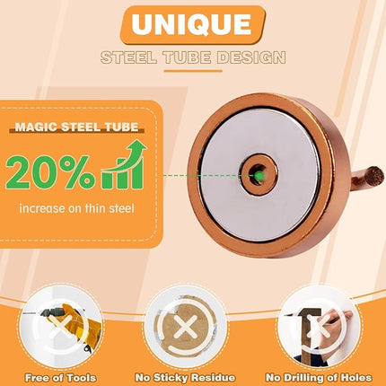 Neosmuk 6 Pack Magnetic Hooks Steel Tube Design for Cruise, 80lb+ Bronze | Cruise Ship Essentials,Heavy Duty Magnet Hooks for Cabins, Refrigerator, Grill, Hanging, and Travel X004HO6GP9