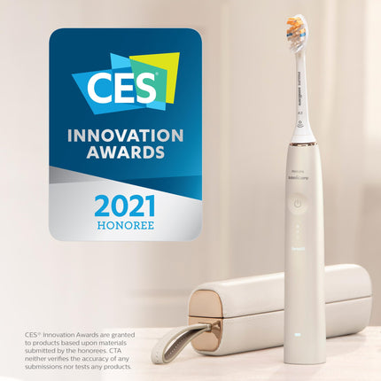 Philips Sonicare DiamondClean Prestige 9900, Rechargeable Electric Toothbrush with SenseIQ, Champagne, HX9990/11