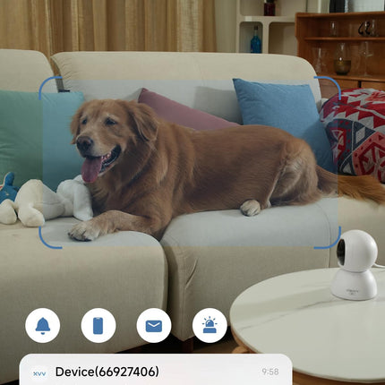 XIAOVV 2K PTZ Indoor Camera,HD Monitor with Audio,Pet Camera with Phone App for Home Security Indoor,Privicy Protection,Human Detection,2-Way Talk,Night Vision,AI Tracking (Q2)