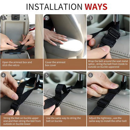 TSUGAMI Car Multi-Functional Auto Back Seat Pets Kids Barrier Accessories, Universal for SUV, Truck, RV, Red
