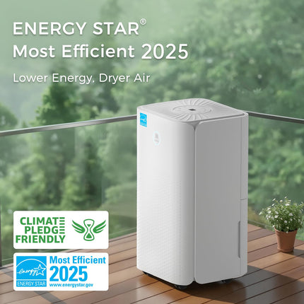 1750 Sq. Ft Ukoke Portable Dehumidifier for Medium Spaces | Efficient 32 Pints/Day Dehumidification, 3 Smart modes, Auto Drainage | Whisper-Quiet, Ideal for Basements, Bedrooms, RV