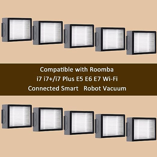I clean Replacement Parts for Irobot Roomba i7 Vacuum,Accessories with 18pcs Filters for Roomba E6 6198, i7 (7150), i7+ (7550), E5 Robot Vacuum- Wi-Fi Connected Vacuum Cleaners