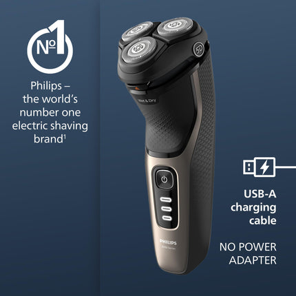 Philips Electric Shaver Series 3200, Wet & Dry with SkinProtect Technology, S3242/12