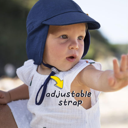 FURTALK Baby Sun Hat UPF 50+ UV Ray Sun Protection Cotton Toddler Hats, Navy