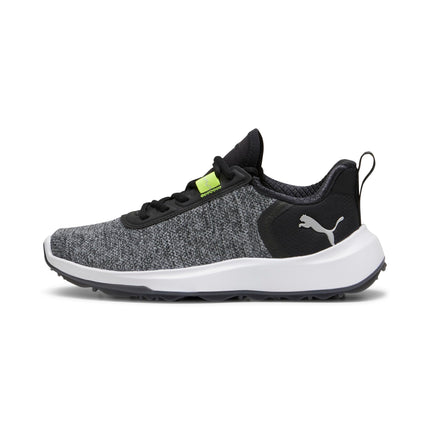 PUMA Golf Unisex-Child Fusion Crush Sport Jr Golf Shoes, Puma Black-Electric, 4 Big Kid