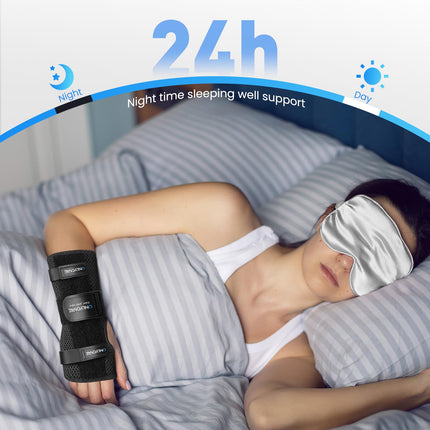 ONLYCARE Carpal Tunnel Wrist Brace Fit Right Hand, Adjustable Wrist Wraps Night Support, Metal Splint Stabilizer Relief Pain for Women Men, Hand Brace for Sprain, Arthritis, Tendonitis (Medium)