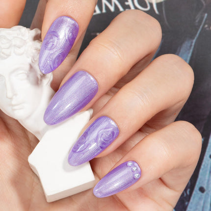 MAYCHAO 15ML Pearl Purple Pearlescent Shell Shimmer Mermaid Gel Nail Polish