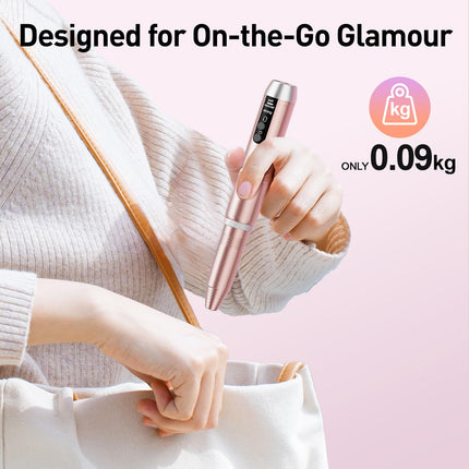 Beloving Cordless Nail Drill, Portable Electric Nail Drill 20000RPM Professional Electric Nail File for Acrylic Gel Nails, Rechargeable Nail Machine Home Use for DIY Manicure Pedicure - Gold