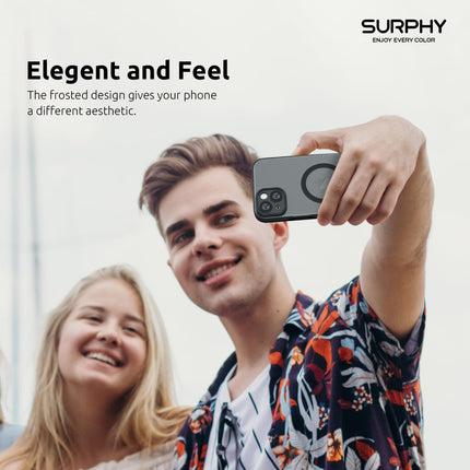 SURPHY Shockproof, Magnetic, TPU & PC Material, Enclosure Matte Case for iPhone 14 Plus, 6.7 Inch