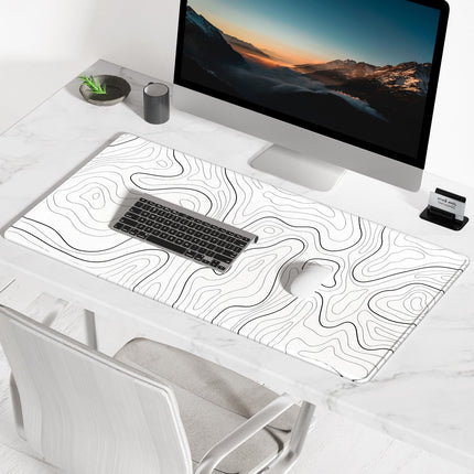 BOSOBO 80x30cm Minimalist Abstract Lines Large Desk Gaming Mouse Pad Mat