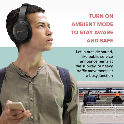 Creative Zen Hybrid Bluetooth Wireless Over-Ear Headphones Black