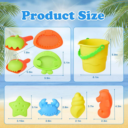 FUN LITTLE TOYS 10Pcs Beach Sand Toys Set