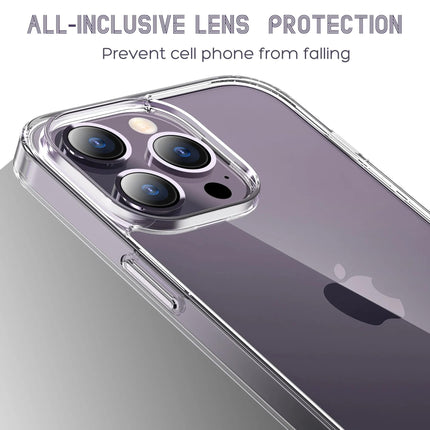 BUBO 3-in-1 Ultra Thin TPU Hard Acrylic PC Transparent Phone Case for iPhone 14 Pro Max