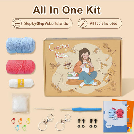 Ktmeor Crochet Octopus Starter Kit for Beginners