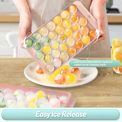 VEHHE 3 Pack Round Ice Cube Trays, 1.1"*99PCS Circle Ice Cube Tray, BPA Free, Pin)