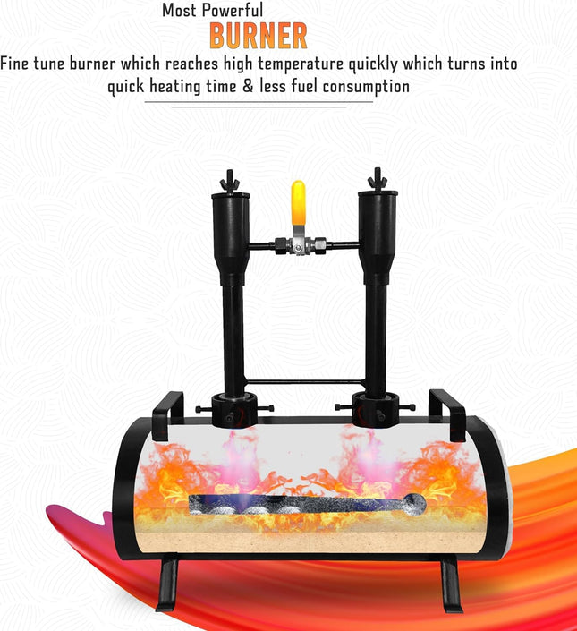 Simond Store PFI-20 Portable Propane Double Burner High Efficiency Rectangular Farrier Forge for Blacksmiths, Metal Workers, Jewelers, and Hobbyists #C6