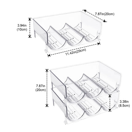Puricon 2-Pack Clear Stackable Water Bottle/Tumbler Shaker Cup Holder Blender Flask Rack Oganizer for Kitchen Cabinets