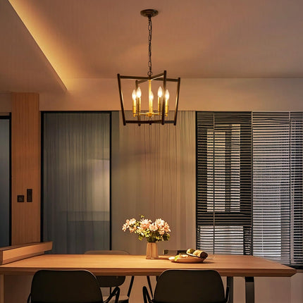 peskoe Black and Gold Chandelier