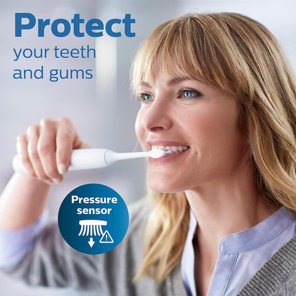 Philips Sonicare Protectiveclean 6100 Rechargeable Electric Toothbrush, Whitening, White, HX6877/21