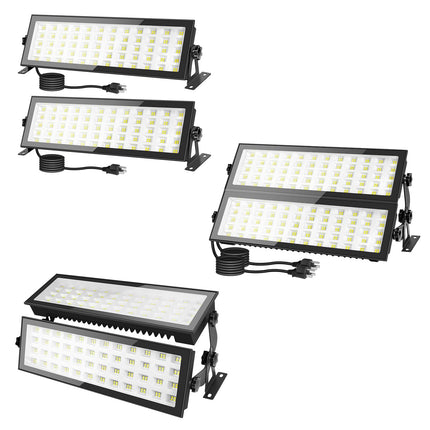 2 Pack 120W IP66 Waterproof Outdoor 16000LM Super Bright LED Garage Light, 5000K Daylight White LED Exterior Light
