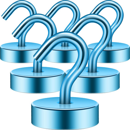 Neosmuk 6 Pack Magnetic Hooks Steel Tube Design for Cruise,40lb+ ROYAL BLUE X004HO634X