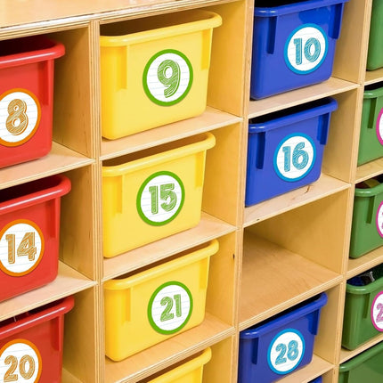 36PCS Floor Number Stickers for Classroom Lining up,4" Classroom Floor Self Adhesive Stickers Line up Number Spot Markers Decals for Back to School Kindergarten Preschool Elementary Supplie