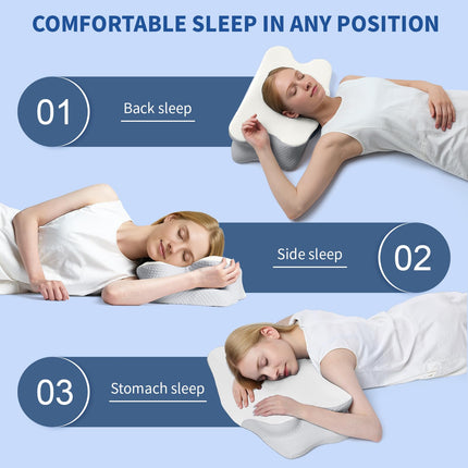 Warmstar Cervical Ergonomic Memory Foam Pillow for Neck Pain Relief with Pillowcase