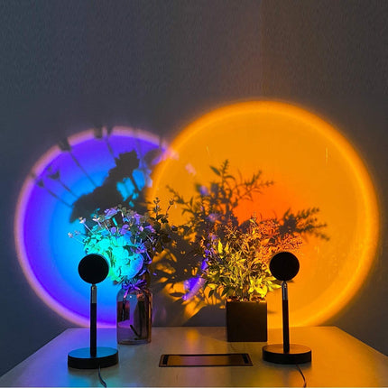 Sunset Light Projection 10W LED Night Light ,180 Degree Rotation Sunset Lamp, Night Light Projector LED Lamp for Photography/Selfie/Home Party/Living Room/Bedroom Decor