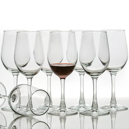 CREST Set Of 8 All-Purpose Wine Glasses, 12 Ounce, Lead Free, Classic