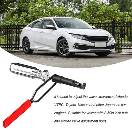 TSUGAMI Car Valve Adjustment Tool, 10mm Jam Nut Slotted Valve Adjusting Stud with Screwdriver Spring Lapping Grinding Removal Tool, Auto Accessories, Compatible with Japanese Vehicle
