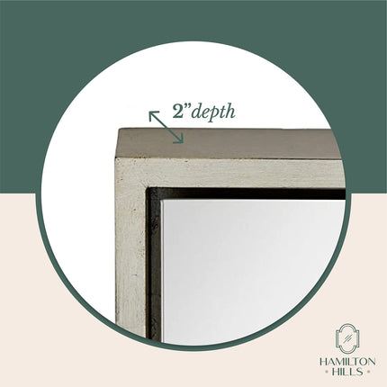 Hamilton Hills 22" x 30" Contemporary Black Framed Rectangular Wall Mirror