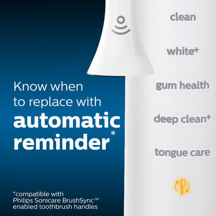 Philips Sonicare G3 Two-in-One - Genuine Replacement Electric Toothbrush Heads, White, 2 Pack, HX9052/65