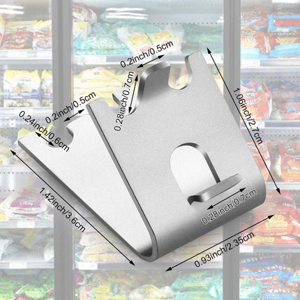 HK Freezer 10PCS Replacement Shelf Square Buckles Clips, Stainless Steel Hooks Shelf Clip for Refrigerator