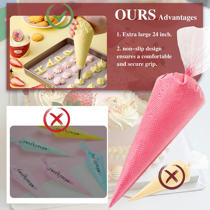 Piping Bags 18Inch, Large Piping Bags Disposable 100PCS