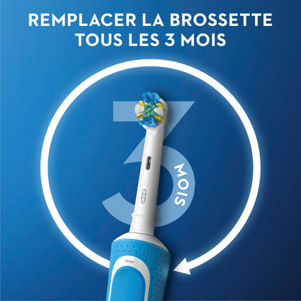 Oral-B Pro 400 Floss Action Vitality Electric Toothbrush with (2) Brush Heads, Rechargeable, Blue