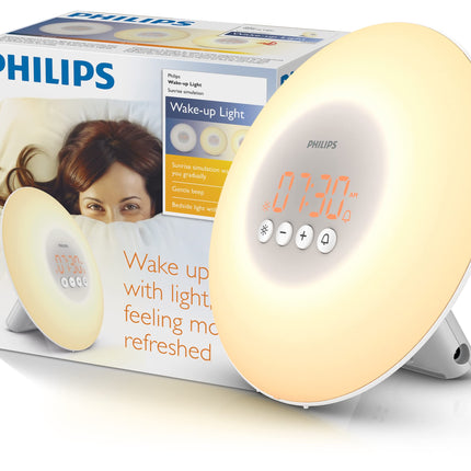 NEW, Philips HF3500/60 SmartSleep Wake-Up Light Therapy Alarm Clock with Sunrise Simulation