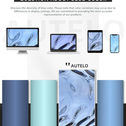AUTELO Blue Pendant Lights Kitchen Island, 10" Hammered Glass Pendant Lights, Modern Pendant Light Fixtures in Matte Black Finish, Hanging Lamp for Dining Room, Kitchen Sink, H9164 BU