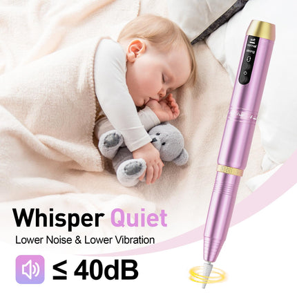 Beloving Nail Drill, Rechargeable Cordless Nail Drill Machine Portable Electric Nail Drill, 20000RPM Professional Electric Nail File for Acrylic Gel Nails - Purple