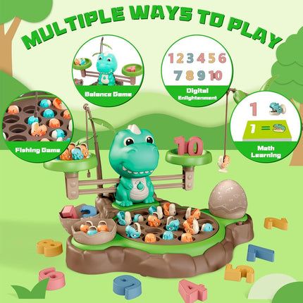 EAPURA 3in1 Music Fishing Game Play Set,Toddler Board Games