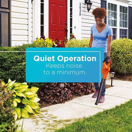 BLACK+DECKER 20V MAX Cordless Blower, 130 MPH, Lightweight Sweeper for Hard Surfaces and Mulched Areas LSW221