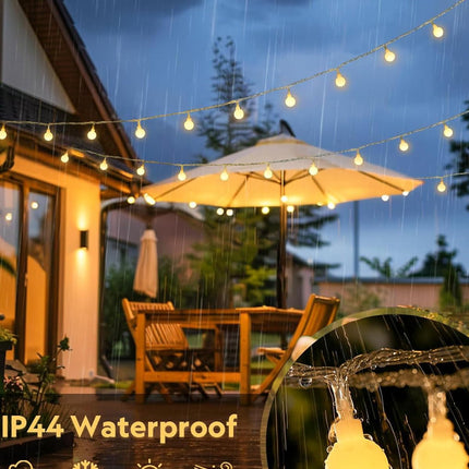 Pipiruew 33FT 100 LED Globe Ball String Lights, 8 Modes with Remote Battery & USB Powered, Warm White