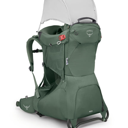 Osprey Poco Child Carrier Backpack - Adjustable Travel Baby Carrier with Sunshade - Comfortable Hiking Carrier for Toddlers, Koreset Green