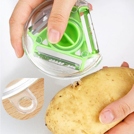 ProChefPrime 3 in 1 Vegetable Fruit Peeler, Multifunctional Stainless Steel Swivel Serrated Julienne Peeler for Kitchen, Veggie Peeler Slicker for Potato, Carrot, Tomato, Apple, Cucumber