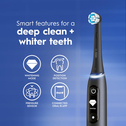 Oral-B iO6 Electric Toothbrush, for a Deep Clean and Whiter Teeth, Opal Grey, iO Series 6