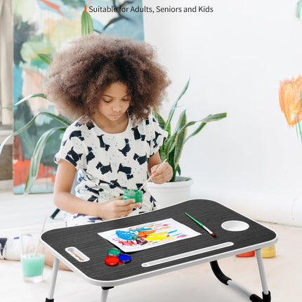 Foldable Tablet and Lap Desk with Cup Holder