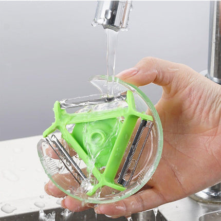 ProChefPrime 3 in 1 Vegetable Fruit Peeler, Multifunctional Stainless Steel Swivel Serrated Julienne Peeler for Kitchen, Veggie Peeler Slicker for Potato, Carrot, Tomato, Apple, Cucumber