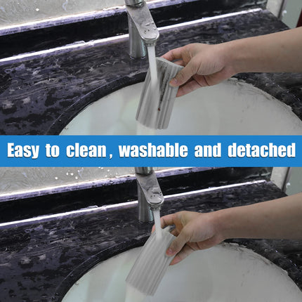 1pc Dust Cleaning Sponge Damp Clean Duster Sponge Cleaning Brush Magical Dust Cleaning Sponge for Cleaning Blinds Glass Baseboards Vents Railings Mirrors, GREY