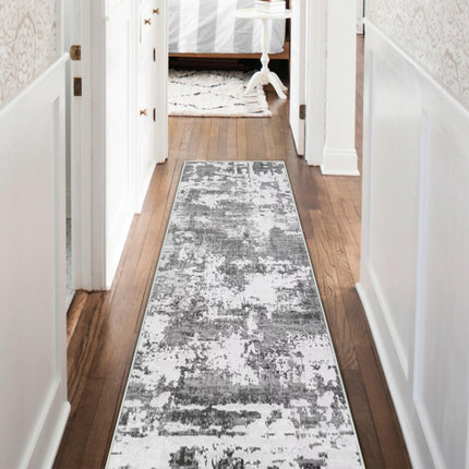 JURLEA Hallway Runner Rug 2×10 Non-Slip Carpet Runner for Hallways Kitchen Living Room No Shedding Washable Lightweight Long Runners Rug (Cream/Grey, 60x300cm,2'x 10')